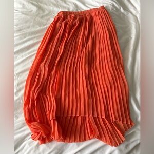 🌶️5 for $20: Forever 21 Vibrant Orange High-Low Skirt